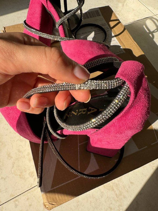 Туфли цвета фуксия на устойчивом каблуке 7