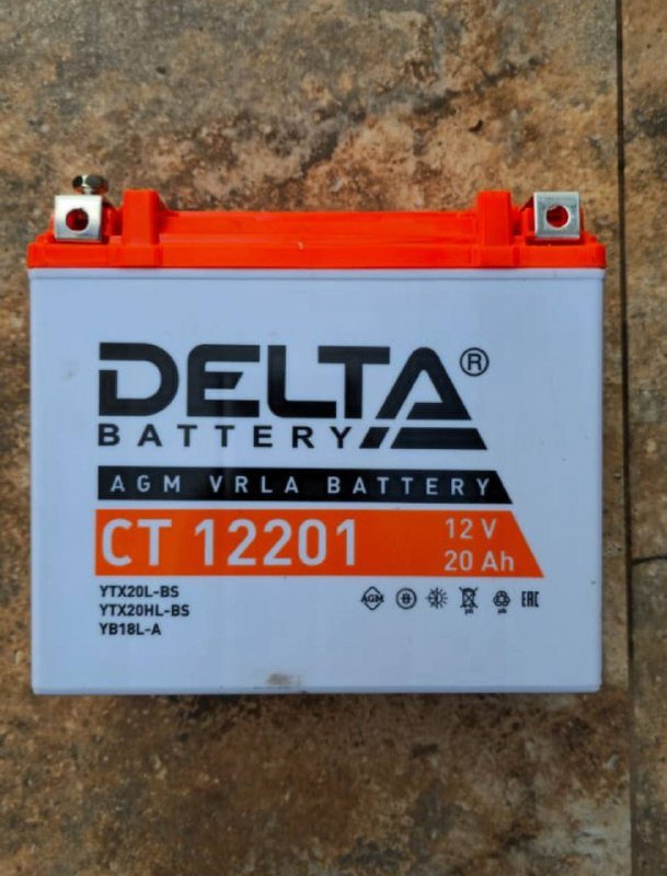 Аккумулятор на мотоцикл Delta CT 12201 12V 20Ah