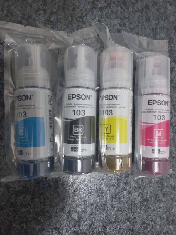 Оригинальная краска Epson 103 108 флаконы 1