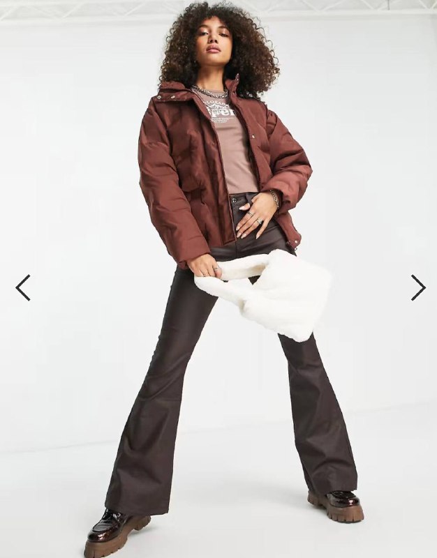 Стильная коричневая куртка, Верхняя одежда Zara 5