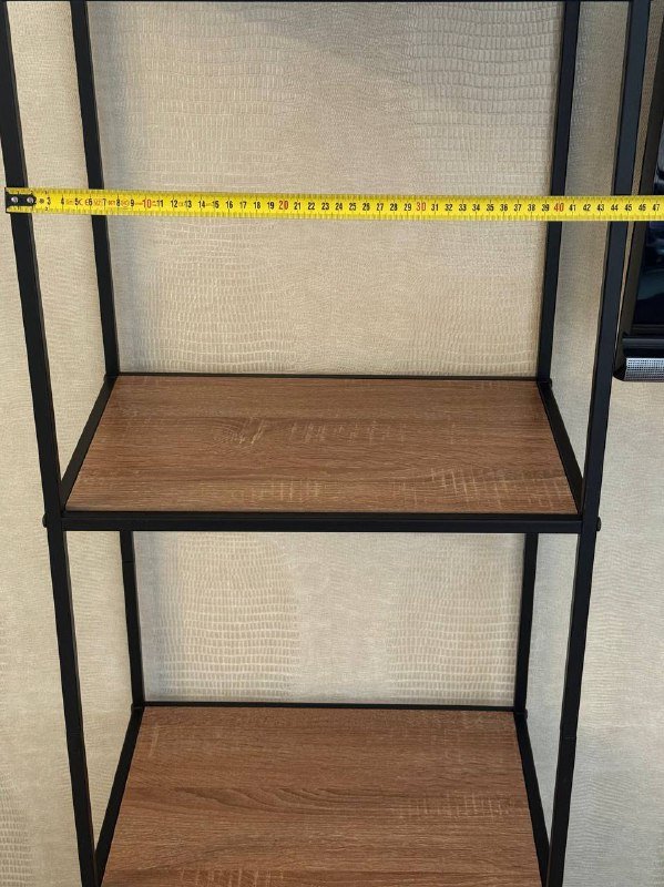 Стеллаж с металлическим каркасом и полками ДСП 4