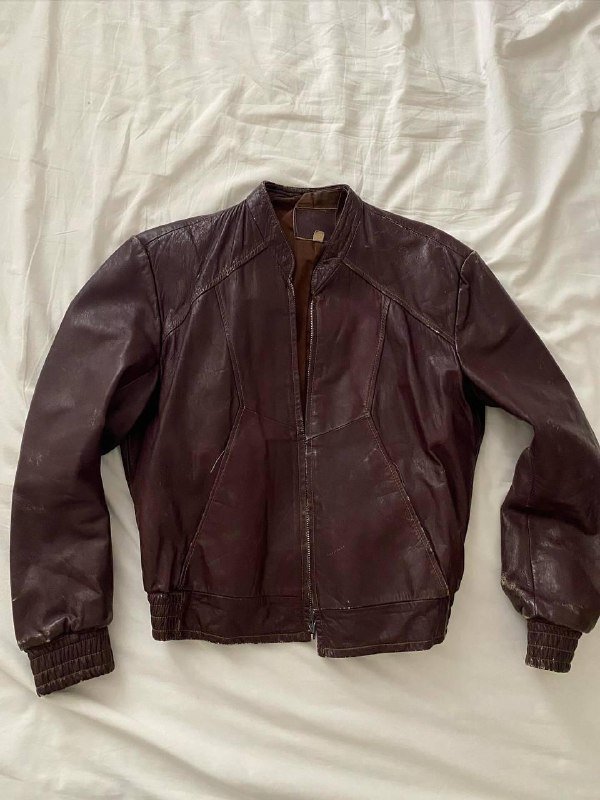 Винтажная кожаная куртка