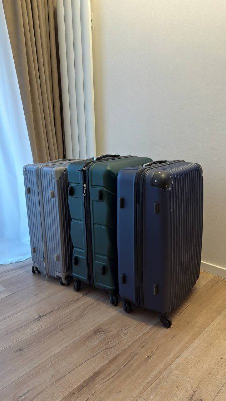Чемоданы размер L зеленый, синий, серый