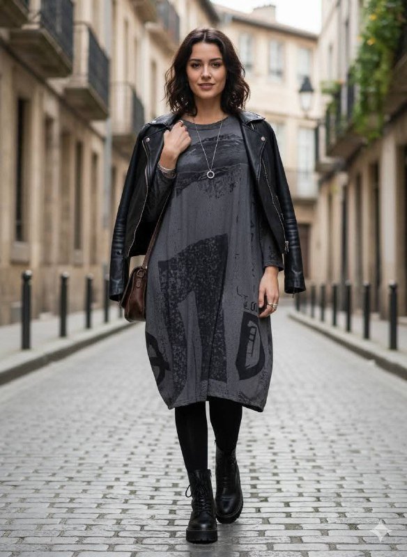 Платье-туника Transfer, леггинсы, блуза-пончо ALE