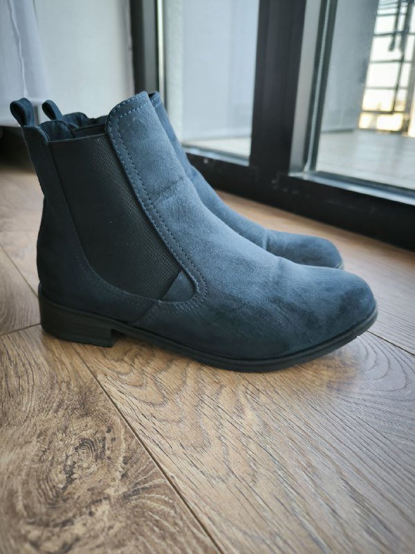 Темно-синие ботинки полусапожки Marco Tozzi 36 размер 2