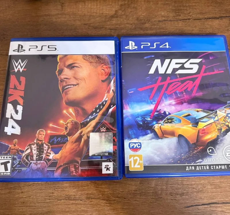 Диски для PlayStation WWE 2K24, NFS Heat