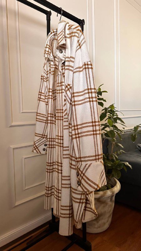 Оверсайз теплая рубашка из натуральной ткани 2