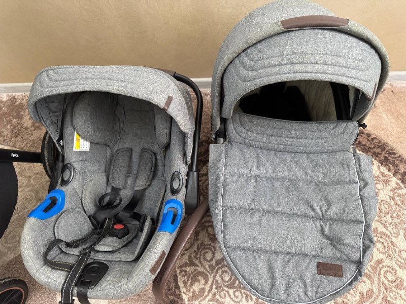 Детская коляска трансформер 3в1 с автокреслом и аксессуарами 6