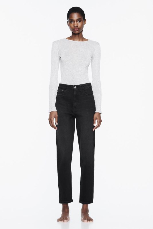 Джинсовые шорты ZARA, Джинсы ZARA с высокой посадкой 4