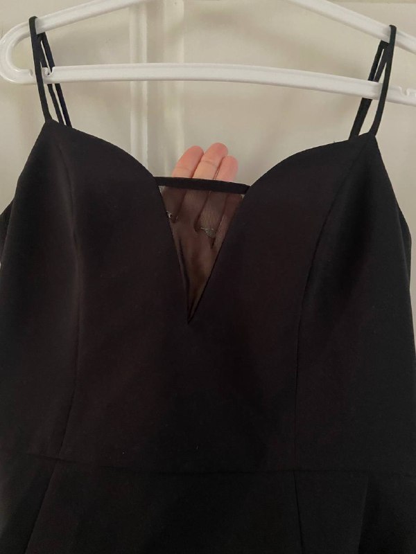 Черное вечернее платье футляр XS-S 3