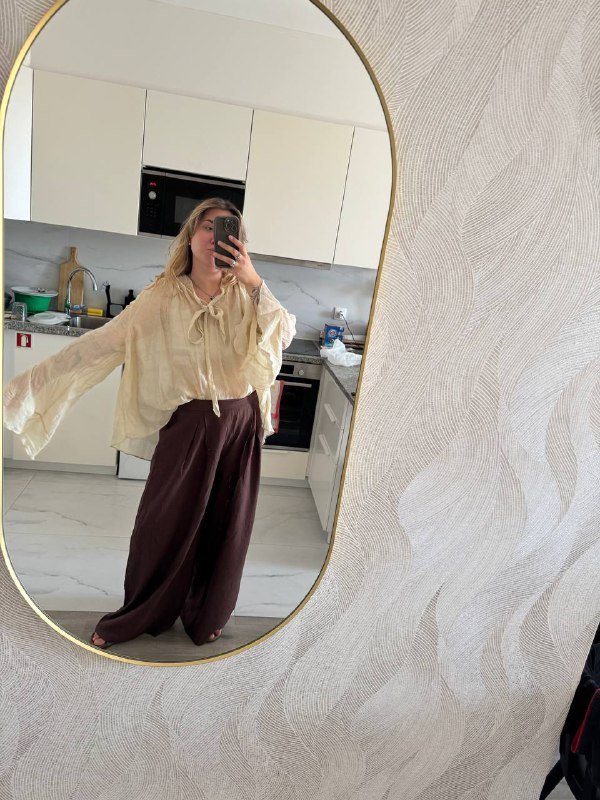 Блузка кремового цвета H&M XL 3