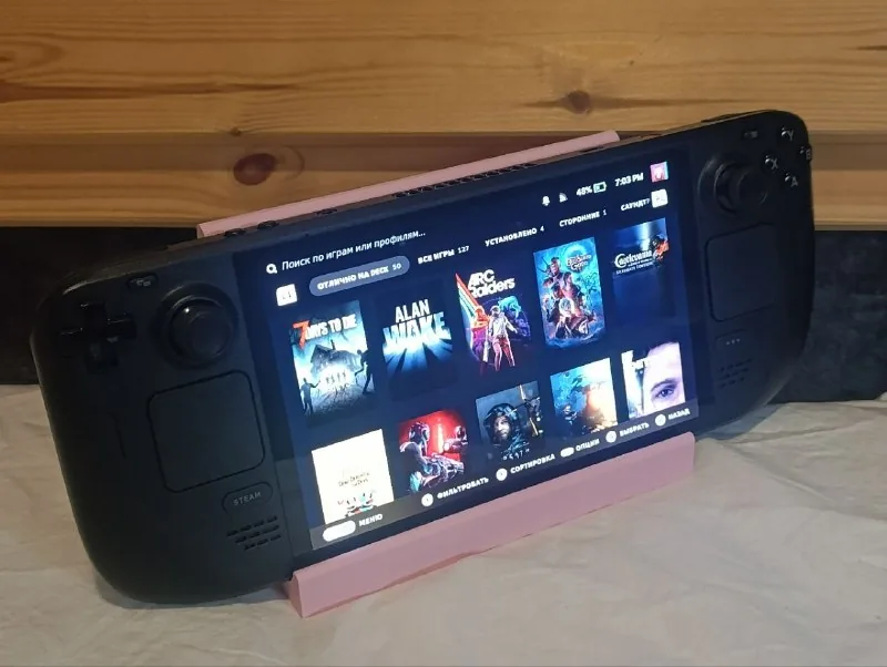 Steam Deck OLED 512gb, чехол, зарядка, подставка, sd карта 1