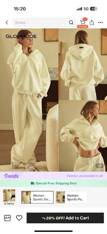 Новый женский костюм худи и штаны 4