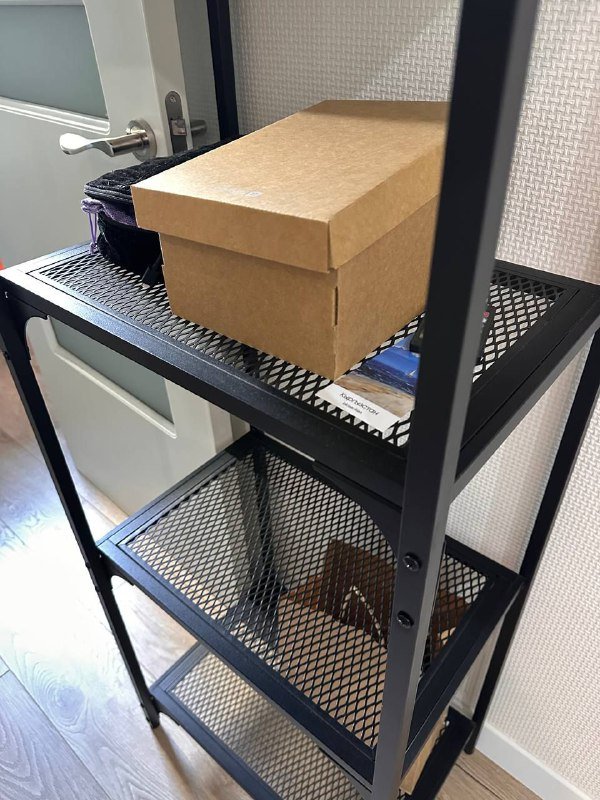 Стеллаж икеа металл и дерево 3