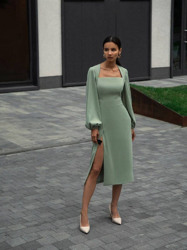 Платье Lichi зелёное размер S