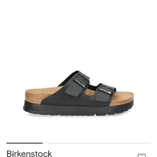 Шлепки Birkenstock черные на платформе