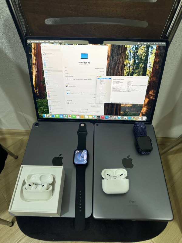 MacBook Air, iPad Air, Apple Watch, AirPods