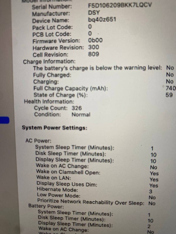 Macbook Pro i7 2019 16 inch 16GB RAM 512GB SSD 6
