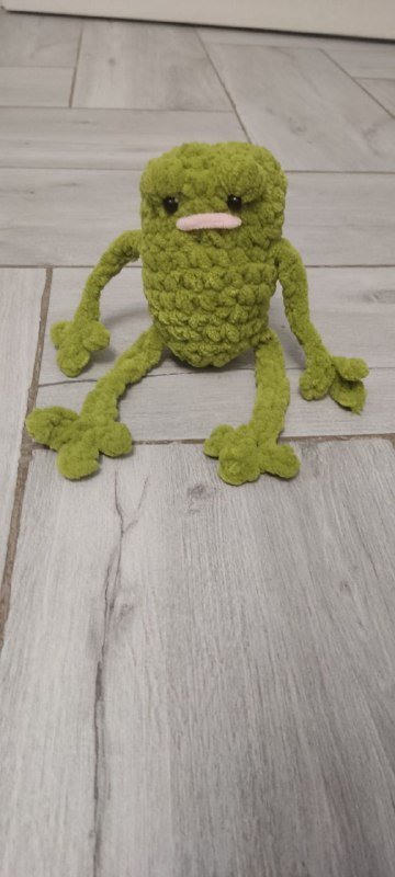 Вязаные игрушки слоник, оксолотлик, мишки, лягушка, гусь 4