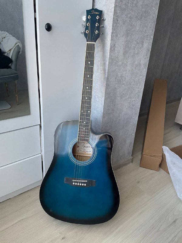 Синяя акустическая гитара Smiger GA-H11