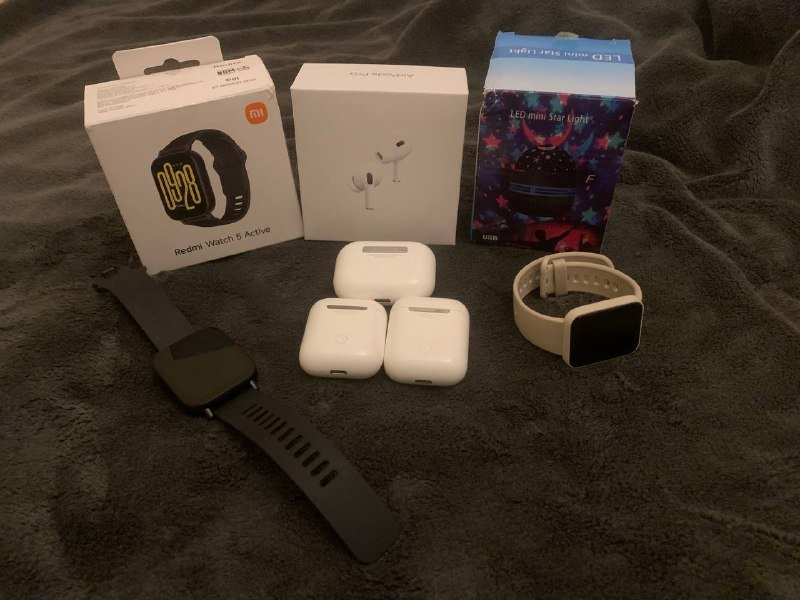 AirPods Pro 2, AirPods 1, Redmi Watch 5 Active, Проектор звёзд