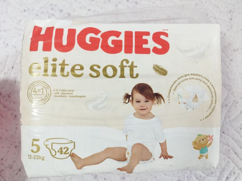 Подгузники Huggies Elite Soft, Huggies Ultra Comfort для девочек 1