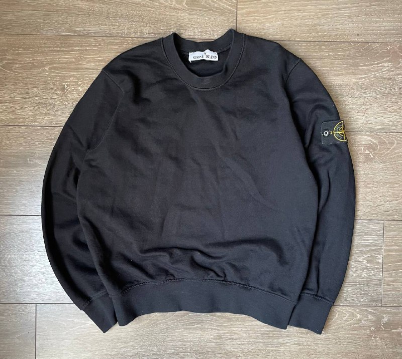 Черный свитшот Stone Island (реплика), размер S
