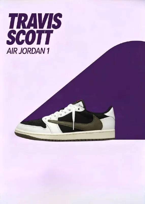 Кроссовки Travis Scott x Air Jordan 1 Low «Olive» 1
