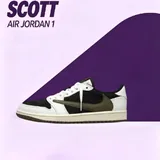 Кроссовки Travis Scott x Air Jordan 1 Low «Olive» 1