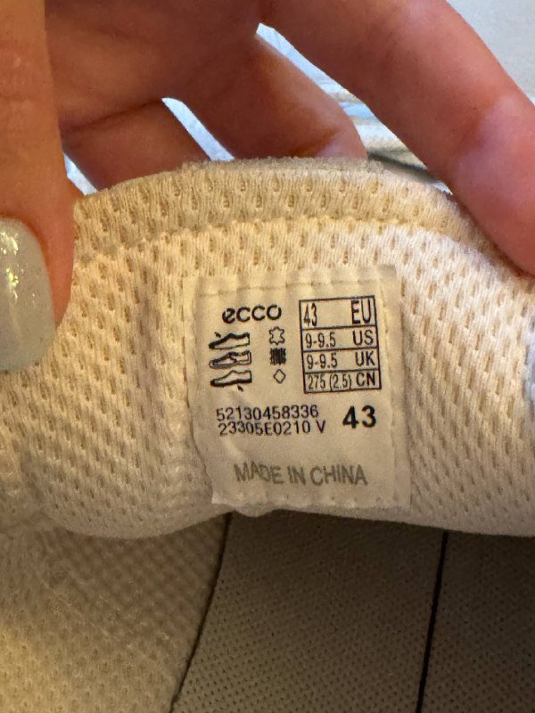 Мужские белые кожаные кеды ECCO street lite размер 43 4