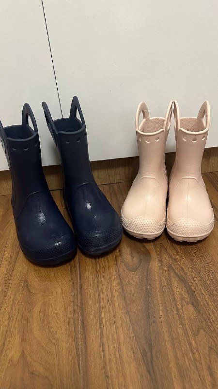 Синие и розовые сапоги Crocs 33-34 и 29 размеры