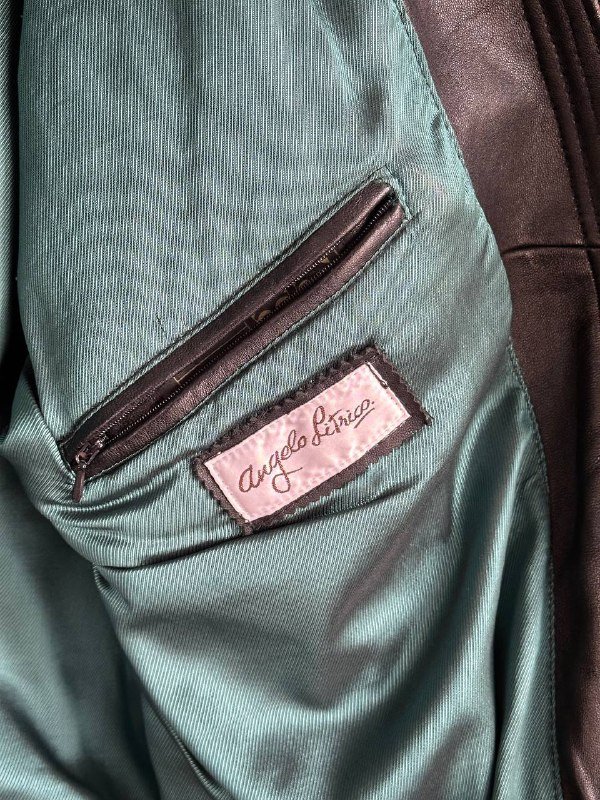 Винтажная мужская кожаная куртка Angelo Litrico 4