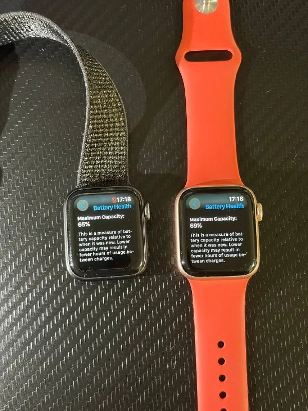 Apple Watch S4 Rose Gold и Black Nike 1