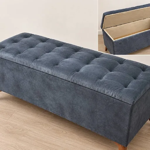 Ottoman bench with storage compartment