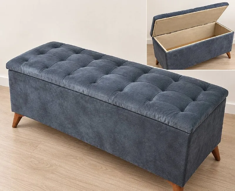 Ottoman bench with storage compartment