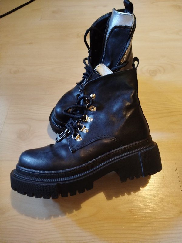 Текстильные кроссовки 39, черные ботинки 36-37 6