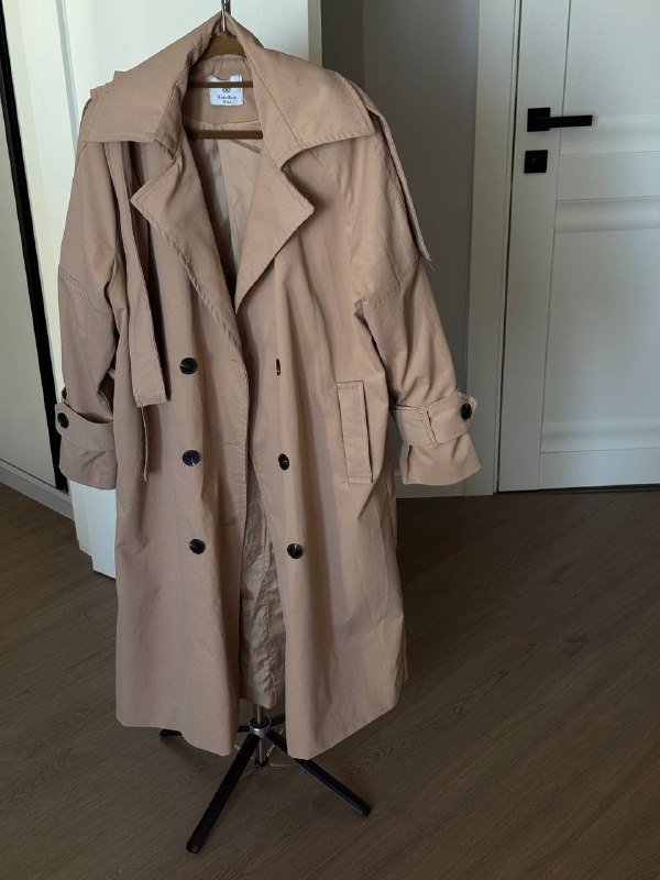Плащ тренч на подкладке хлопок женский
