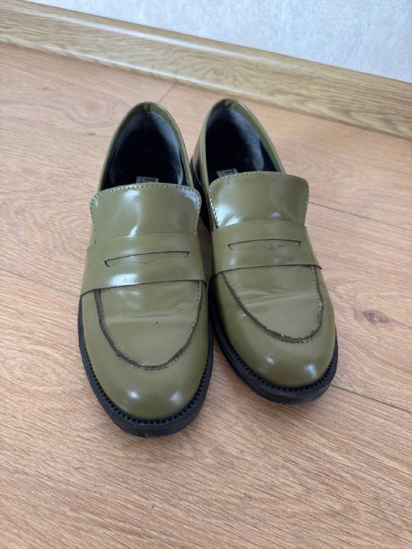 Голубые кожаные женские туфли размер 38, Зеленые кожаные туфли 38, Коричневые замшевые туфли 38 4