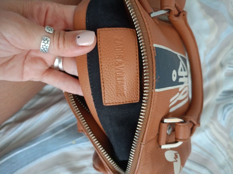Коричневая кожаная сумка Zadig & Voltaire 2