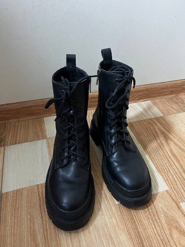 Ботинки сапоги полусапоги женские размер 37 натуральная кожа 7