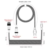 Gateron G Pro 3.0 silver switches, aviator PVC cable 2