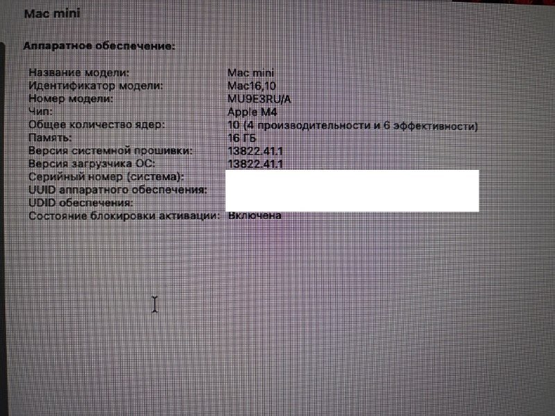 Mac Mini M4, оперативная память Crucial DDR5 64GB 4
