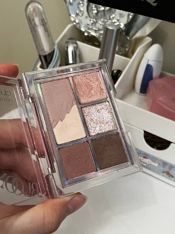 Палетка теней Clio, тени Kiko Milano, хайлайтер Influence beauty 2