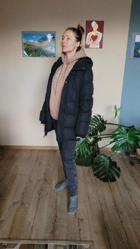 Куртка пуховик черный American eagle