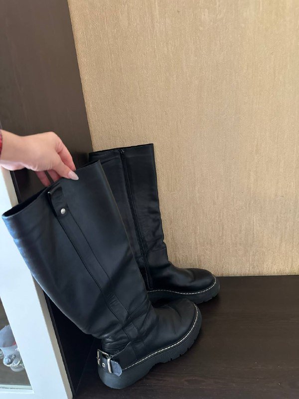 Кожаные сапожки 38.5-39 размер