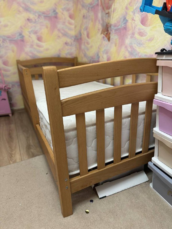 Деревянная кровать 90x200 без матраса 5