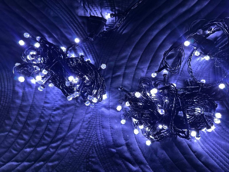 Гирлянда свет белый 10 метров