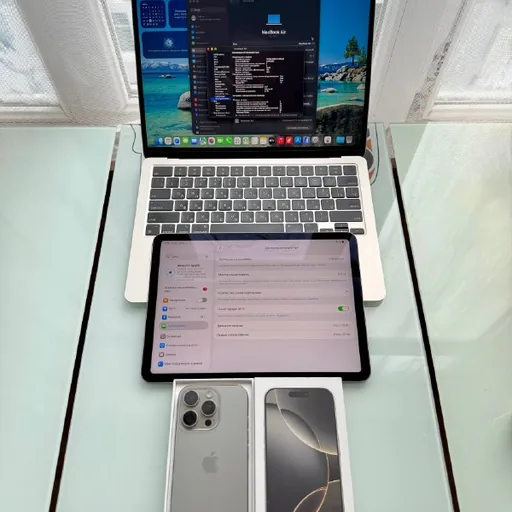 MacBook Air, iPhone 16 Pro, iPad Air
