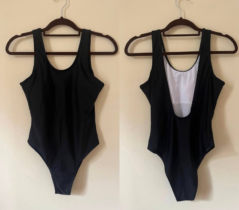 платье красное р-р s, новый черный купальник, спортивный купальник, резиновые тапочки, боди, белое платье, винтажная джинсовая юбка 4