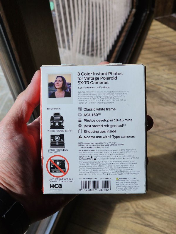 Polaroid Color SX-70 Film 8 фотокарточек 2